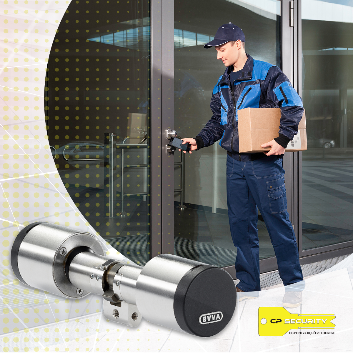 Electronic lock for access control opened with smart phone